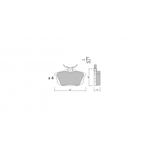 Plaquettes de frein GT2i Club Arrière pour VOLVO S40 I (644) 2.0 T4 200cv 1995-07-01-2004-12-01
