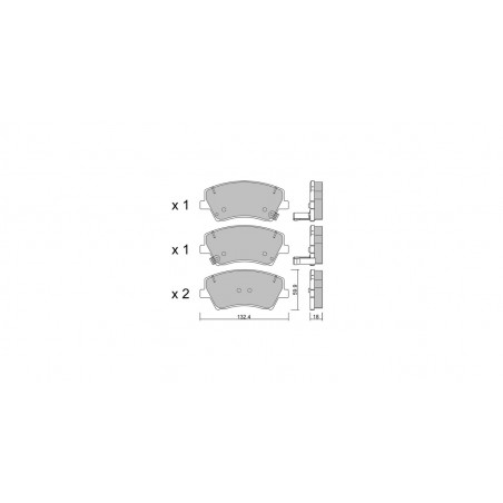 Plaquettes de frein GT2i Club Avant pour KIA Niro I 3.8 GDI 4WD 316cv 2016-09-01-