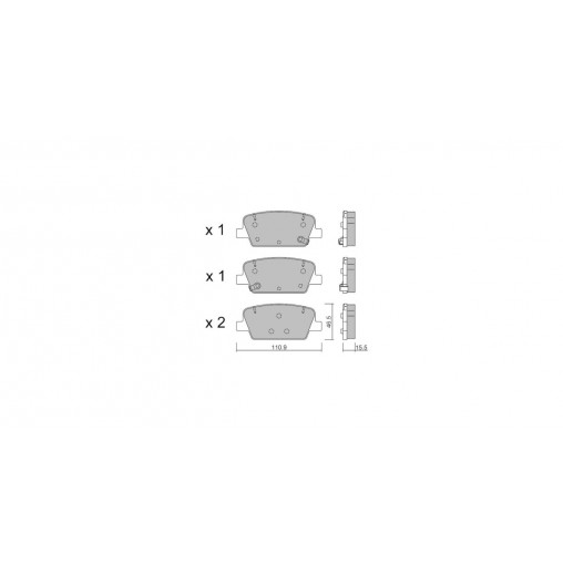 Plaquettes de frein GT2i Club Arrière pour HYUNDAI Santa Fe IV (TM, TMA) 2.5 AWD 282cv 2018-02-01-