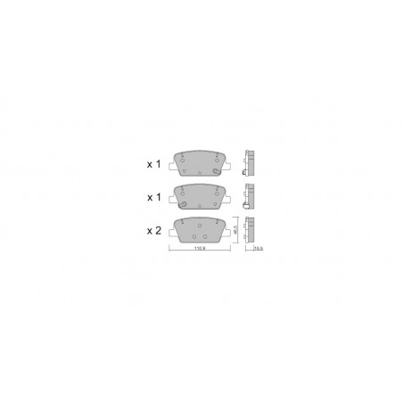 Plaquettes de frein GT2i Club Arrière pour HYUNDAI Santa Fe IV (TM, TMA) 2.5 AWD 282cv 2018-02-01-