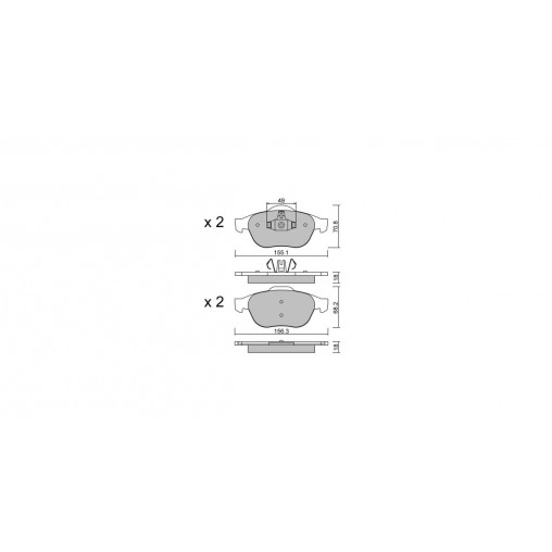 Plaquettes de frein GT2i Club Avant pour RENAULT Grand Scenic II (JM0/1_) 2.0 16V Turbo (JM0W) 164cv 2004-04-01-