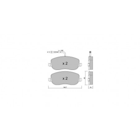 Plaquettes de frein GT2i Club Avant pour PEUGEOT 807 (E) 2.0 HDi 164cv 2002-06-01-