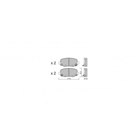Plaquettes de frein GT2i Club Arrière pour JEEP Cherokee V (KL) 3.2 275cv 2013-11-01-