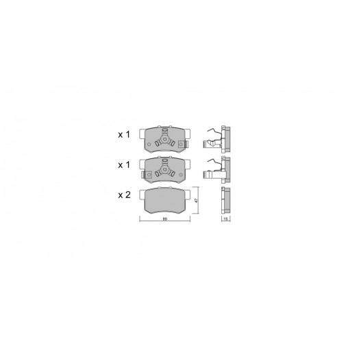 Plaquettes de frein GT2i Club Arrière pour HONDA Accord IX Sedan (CR) 3.5 282cv 2012-09-01-