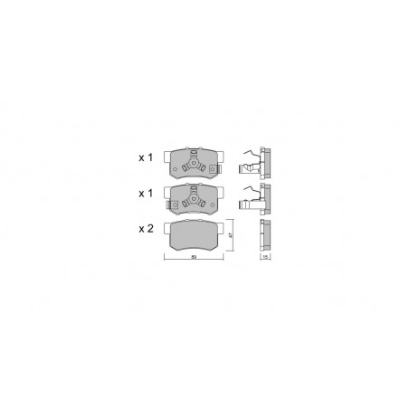 Plaquettes de frein GT2i Club Arrière pour HONDA Accord IX Sedan (CR) 3.5 282cv 2012-09-01-