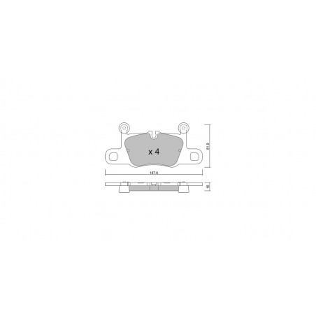 Plaquettes de frein GT2i Club Avant pour PORSCHE 911 VI Targa (991) 4S 531cv 2014-05-01-2019-12-01