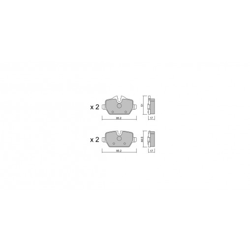 Plaquettes de frein GT2i Club Arrière pour BMW Serie 1 (E81-E82-E87-E88) 116i, 116d, 118i, 118d 2004-13 - Etriers de frein Trw