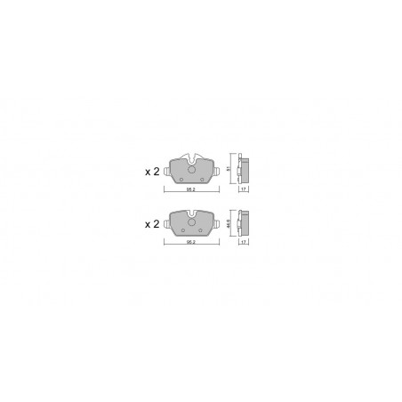 Plaquettes de frein GT2i Club Arrière pour BMW Serie 1 (E81-E82-E87-E88) 116i, 116d, 118i, 118d 2004-13 - Etriers de frein Trw