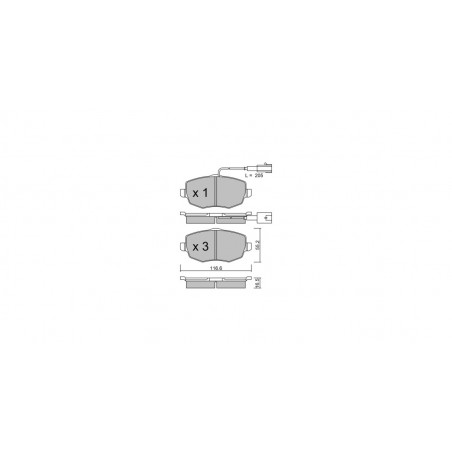 Plaquettes de frein GT2i Club Avant pour LANCIA Ypsilon I (843_) 3.0 V6 (841AXC1101) 215cv 2003-10-01-2011-12-01