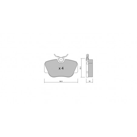 Plaquettes de frein GT2i Club Avant pour MERCEDES BENZ 190 (W201) E 2.6 166cv 1982-10-01-1993-08-01