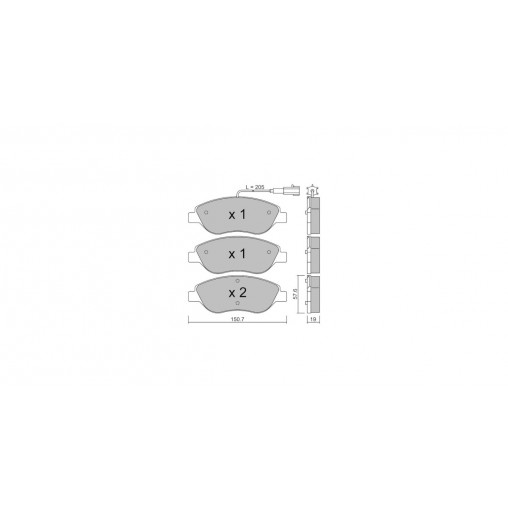 Plaquettes de frein GT2i Club Avant pour FIAT Bravo II (198_) 2.4 20V (192_XD1A, 192AXD12) 170cv 2006-11-01-