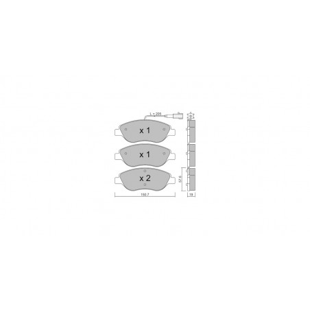 Plaquettes de frein GT2i Club Avant pour FIAT Bravo II (198_) 2.4 20V (192_XD1A, 192AXD12) 170cv 2006-11-01-
