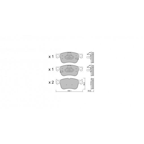 Plaquettes de frein GT2i Club Avant pour FORD Puma ST 1.5 EcoBoost 2019- Etriers de frein Ate