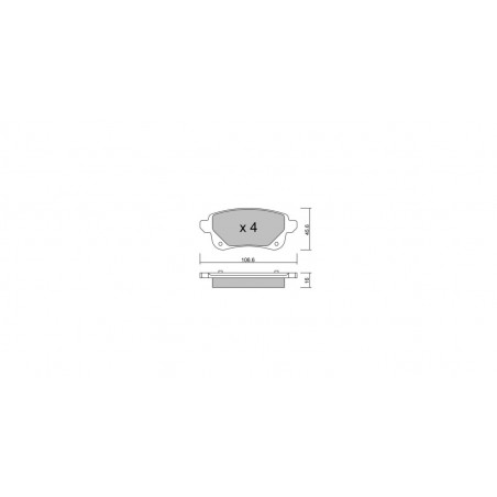 Plaquettes de frein GT2i Club Arrière pour RENAULT Espace V (JR_) 1.8 RS TCe 280 (B9M6) 279cv 2015-02-01-2023-03-01