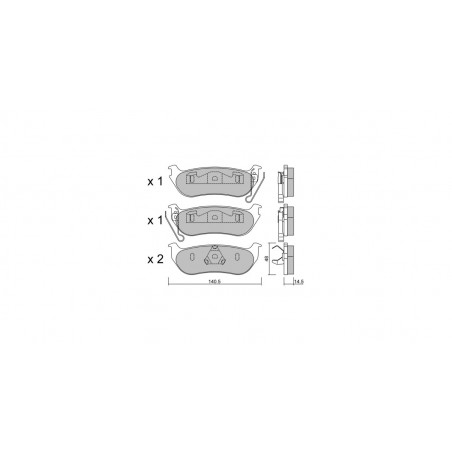 Plaquettes de frein GT2i Club Arrière pour JEEP Cherokee III (KJ)/ Liberty 3.7 4x4 214cv 2001-03-01-2008-01-01