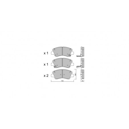 Plaquettes de frein GT2i Club Avant pour HYUNDAI Accent IV (RB) / Solaris 1.6 GDI 141cv 2010-11-01-2019-04-01
