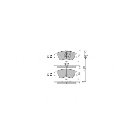 Plaquettes de frein GT2i Club Avant pour AUDI Q5 I (8RB) SQ5 TDI quattro 313cv 2008-11-01-2017-05-01
