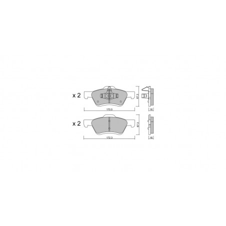 Plaquettes de frein GT2i Club Avant pour FORD Maverick II 3.0 V6 24v 244cv 2001-02-01-