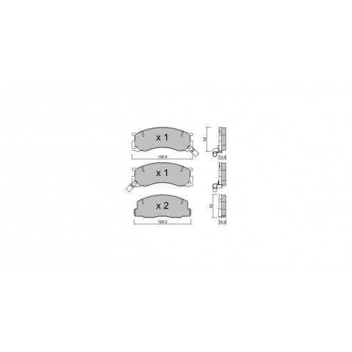 Plaquettes de frein GT2i Club Avant pour TOYOTA Estima Emina/ Lucida (_R1_, _R2_) 2.4 (TCR11_) 161cv 1990-05-01-1999-12-01