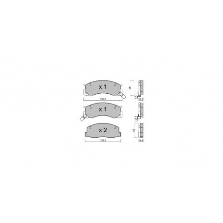 Plaquettes de frein GT2i Club Avant pour TOYOTA Estima Emina/ Lucida (_R1_, _R2_) 2.4 (TCR11_) 161cv 1990-05-01-1999-12-01