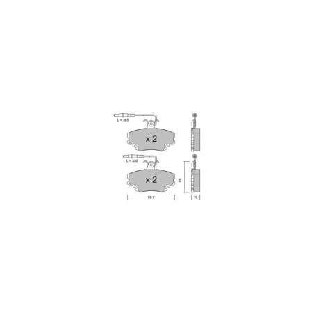 Plaquettes de frein GT2i Club Avant pour CITROEN ZX Break (N2) 1.9 131cv 1993-10-01-1999-07-01