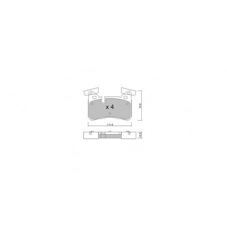 Plaquettes de frein GT2i Club Arrière pour MERCEDES BENZ Classe C III T-Model (S204) E 63 AMG 585cv 2007-08-01-2014-08-01
