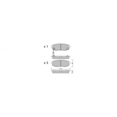 Plaquettes de frein GT2i Club Arrière pour SUBARU Tribeca (B9) 3.6 259cv 2005-01-01-