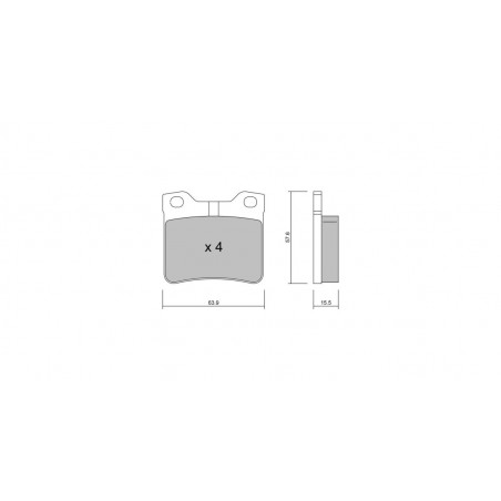 Plaquettes de frein GT2i Club Arrière pour PEUGEOT 607 (9D, 9U) 3.0 V6 24V 211cv 2000-02-01-2011-07-01