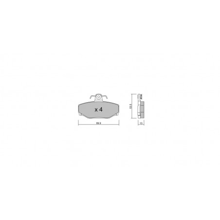 Plaquettes de frein GT2i Club Arrière pour VOLVO 780 (782) EV 262cv 1986-04-01-1990-11-01