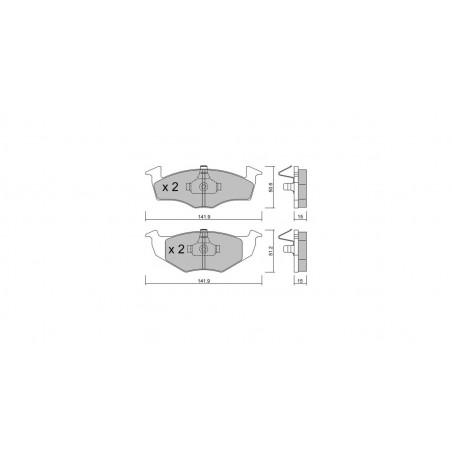 Plaquettes de frein GT2i Club Avant pour SEAT Cordoba I (6K1, 6K2) 1.4 i 16V 101cv 1993-02-01-2002-10-01