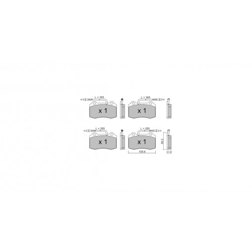 Plaquettes de frein GT2i Club Avant pour PEUGEOT 406 Coupe (8C) 1.6 GTi 209cv 1997-03-01-2004-12-01