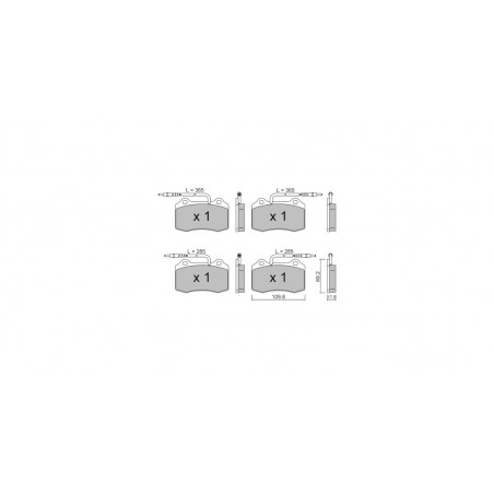 Plaquettes de frein GT2i Club Avant pour PEUGEOT 406 Coupe (8C) 1.6 GTi 209cv 1997-03-01-2004-12-01