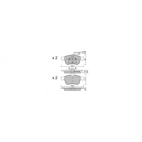 Plaquettes de frein GT2i Club Avant pour ALFA ROMEO 159 (939_) 2.2 JTS 185cv 2005-06-01-2012-12-01