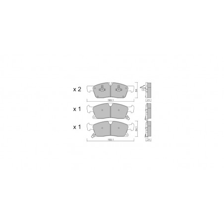 Plaquettes de frein GT2i Club Avant pour JEEP Grand Cherokee IV (WK, WK2) 3.6 V6 FlexFuel 4x4 286cv 2010-06-01-