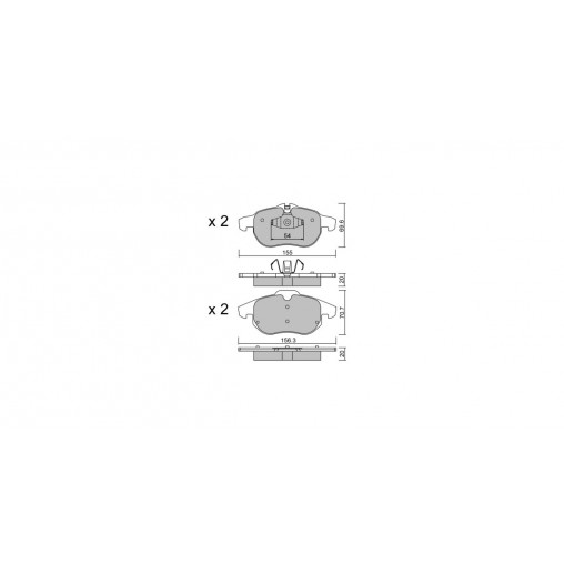 Plaquettes de frein GT2i Club Avant pour FIAT Croma II (194_) 1.9 D Multijet (194AXC1B, 194AXC12) 150cv 2005-06-01-2011-12-01