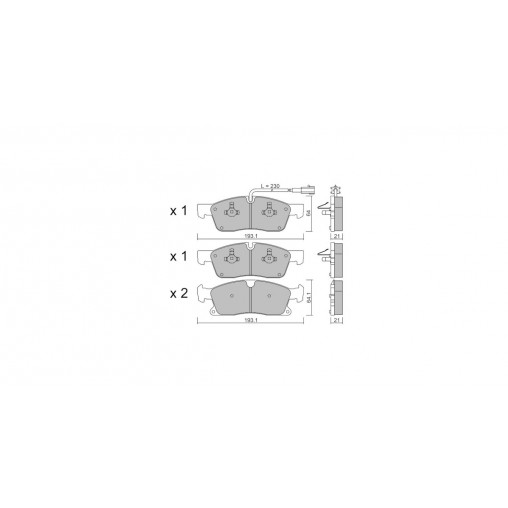 Plaquettes de frein GT2i Club Avant pour MASERATI Levante Close Off-Road (M161) 3.0 D 4WD 251cv 2016-06-01-
