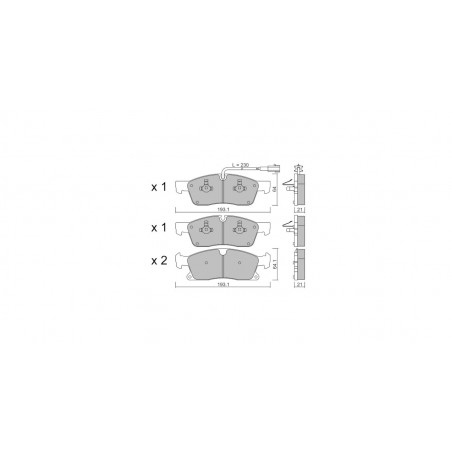Plaquettes de frein GT2i Club Avant pour MASERATI Levante Close Off-Road (M161) 3.0 D 4WD 251cv 2016-06-01-