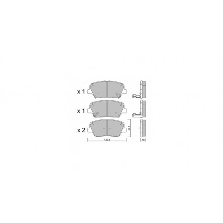 Plaquettes de frein GT2i Club Avant pour KIA Carens IV 2.0 300cv 2013-03-01-