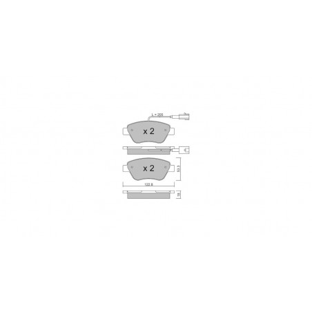 Plaquettes de frein GT2i Club Avant pour OPEL Adam 1.0i 12V, 1.2i 16V, 1.4i 16V 2012-19 - Etriers de frein Bosch