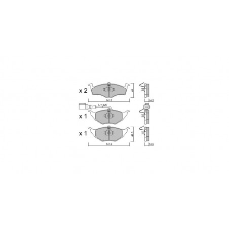 Plaquettes de frein GT2i Club Avant pour AUDI A2 (8Z0) 1.8 T 20V 150cv 2000-02-01-2005-08-01