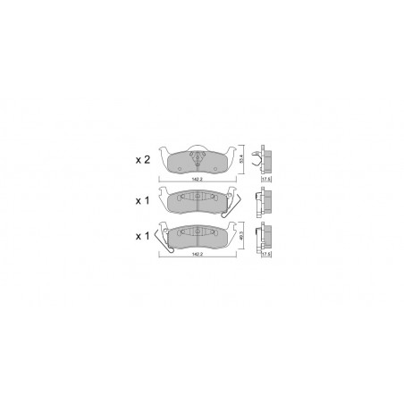 Plaquettes de frein GT2i Club Arrière pour JEEP Grand Cherokee III (WH, WK) 5.7 V8 4x4 366cv 2004-10-01-2011-10-01