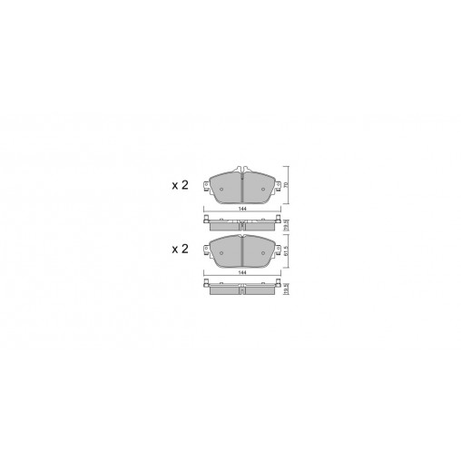 Plaquettes de frein GT2i Club Avant pour MERCEDES BENZ Classe E V (W213) E 220 d 4-matic (238.315) 195cv 2016-01-01-