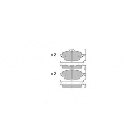 Plaquettes de frein GT2i Club Avant pour MERCEDES BENZ Classe E V (W213) E 220 d 4-matic (238.315) 195cv 2016-01-01-