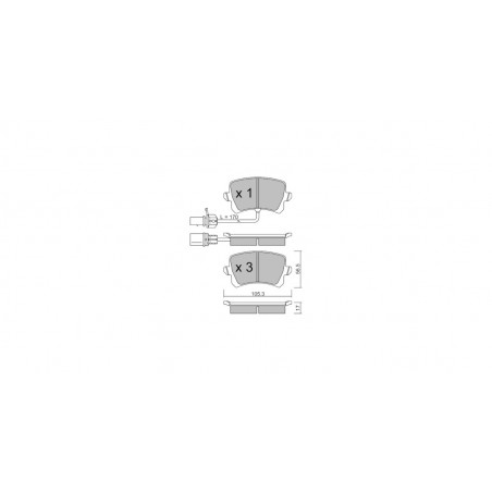 Plaquettes de frein GT2i Club Arrière pour AUDI Q3 I (8UB, 8UG) RS performance 2.5 quattro 368cv 2011-06-01-2019-12-01