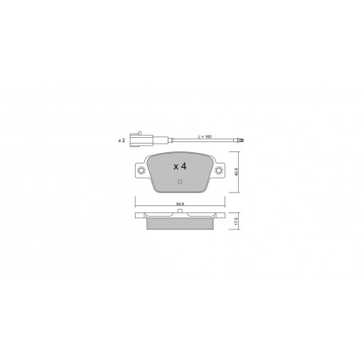 Plaquettes de frein GT2i Club Arrière pour LANCIA Delta III (844_) 1.9 D Multijet 191cv 2008-08-01-2014-08-01