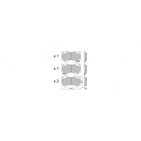 Plaquettes de frein GT2i Club Avant pour TOYOTA Land Cruiser VIII 300 (_J3_) 600 AWD (VJA310, URJ300) 415cv 2021-07-01-