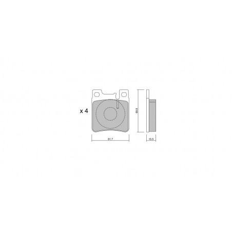 Plaquettes de frein GT2i Club Arrière pour MERCEDES BENZ CLK II (C209) 55 AMG 476cv 2002-06-01-2009-05-01