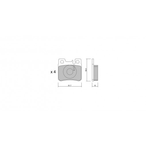 Plaquettes de frein GT2i Club Arrière pour MERCEDES BENZ Classe E I (W124) 500 E (124.036) 327cv 1985-01-01-1995-06-01