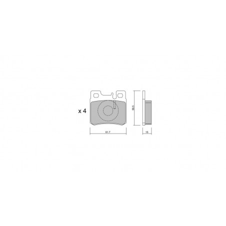 Plaquettes de frein GT2i Club Arrière pour MERCEDES BENZ Classe E I (W124) 500 E (124.036) 327cv 1985-01-01-1995-06-01