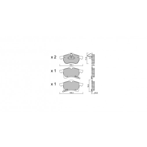 Plaquettes de frein GT2i Club Avant pour OPEL Astra G 1.8i 16V, 2.0 16V TD, 2.0i 16V, 2.2i 16V 1997-04 - Etriers de frein Ate